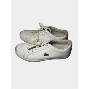 Lacoste Straightset BL 1 SPW Sneakers Women 6.5 White Good Leather Low Top